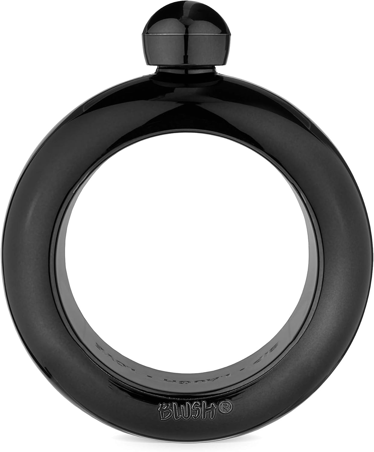 Blush Black Plastic Bangle Novelty Flasks, 4 oz Flasks