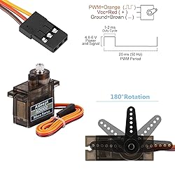 Adeept AD002 2 Pcs 90S 9G Micro Servo Motor, Metal