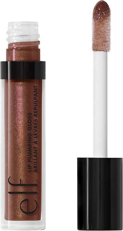 e.l.f. Lip Plumping Gloss Chocolate Glaze High Shine Vegan Cruelty-Free