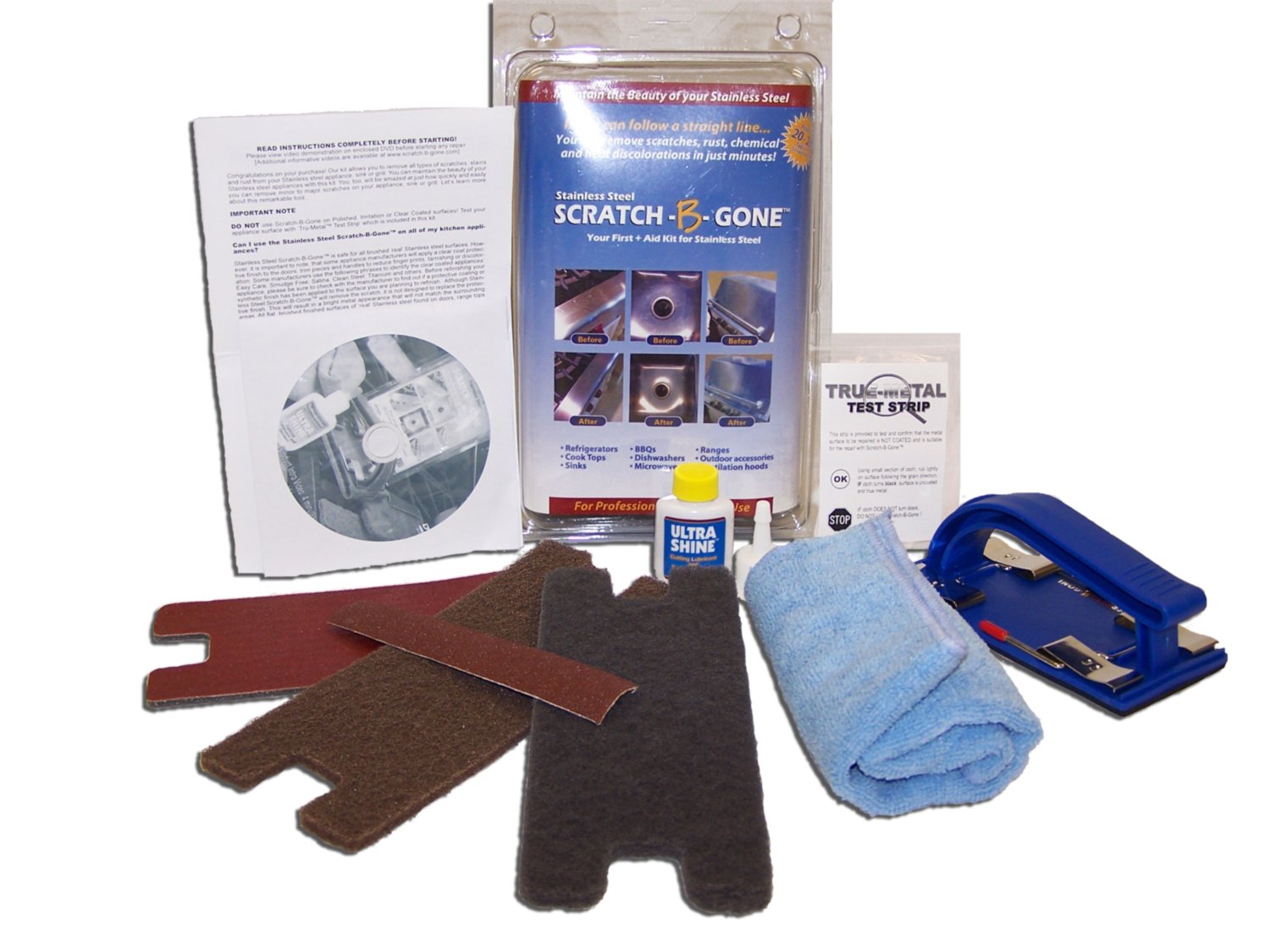 Acero inoxidable scratch-b-gone propietarios Kit: Amazon.es: Hogar
