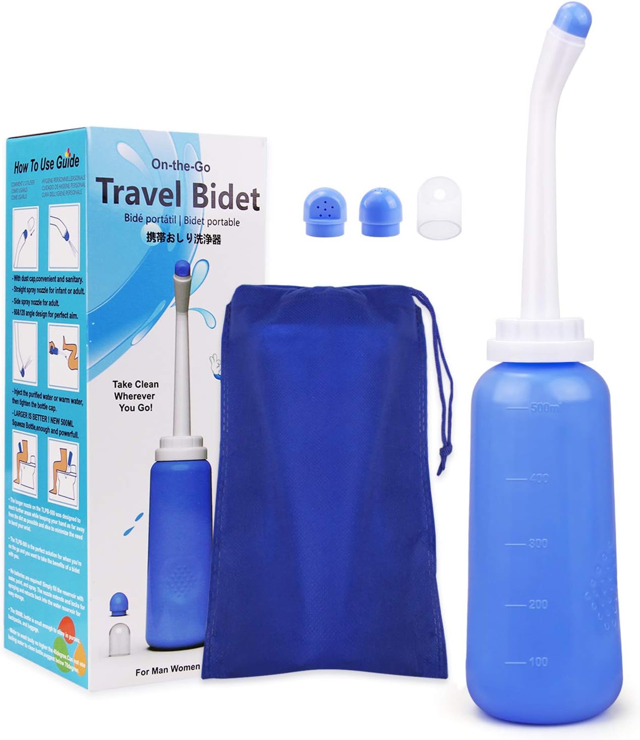 Handheld Personal Bidet 500ml Portable Travel Empty Peri Bidet Bottle