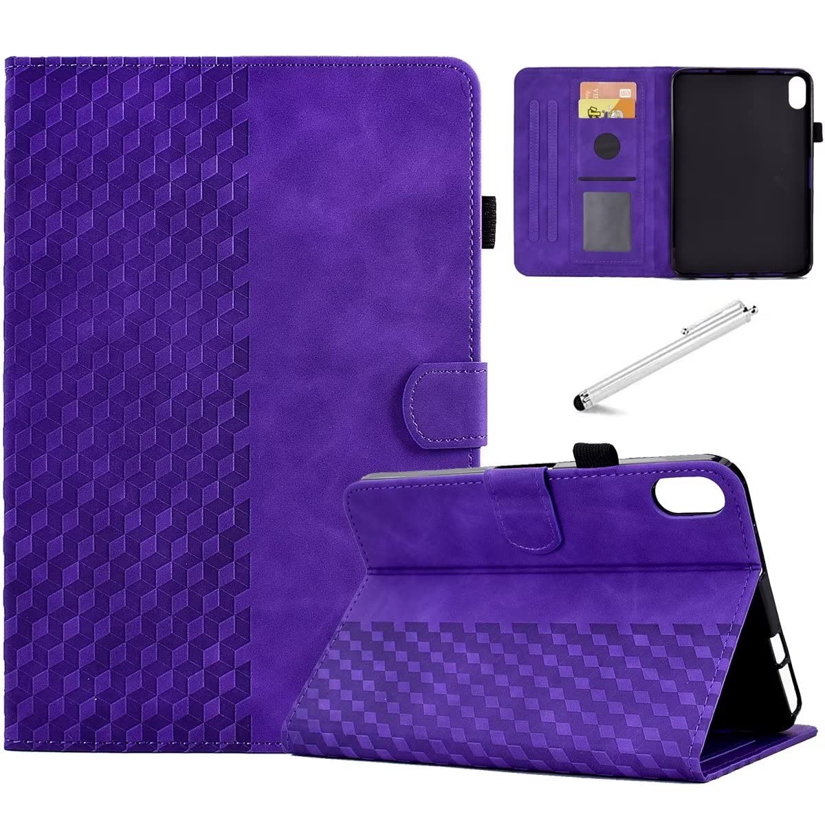Fancity for iPad (A16) 11th Generation 11 Inch 2025, iPad 10th Generation 10.9 inch 2022, Suede Leather Case with Kickstand Pencil Holder, Magnectic Cover with Smart Auto Wake/Sleep, Purple — image 1