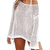 Bashafo Beach Coverup for Women Bathing Suit Coverup Long Sleeve Beach Cover Up