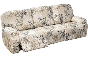 CRFATOP Stretch Recliner Sofa Slipcovers with Pockets 8 Pieces Dual Sectional Recliner Sofa Covers for 3 Seat Reclining Couch Cover Washable Furniture Protector for Kids,19