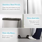 VonHaus 60L Double Kitchen Bin Stainless Steel 2 x 30L Removable Bins view 5