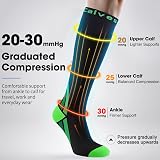 Calves Kelson 2 Pairs Compression Socks 20-30 mmHg Knee High for Women Men view 2
