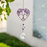 H&D HYALINE & DORA Sun Catcher Purple Crystal Tree of Life Rainbow Maker view 2