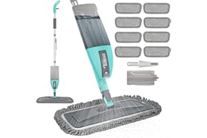 Mops for Floor Cleaning, Tsmine Spray Mop Microfiber Floor Mop Dust Mop Dry Wet Mop Kitchen Household Cleaning Tools with 8 Washable Microfiber Pads Home Commercial Use for Hardwood Laminate Ceramic