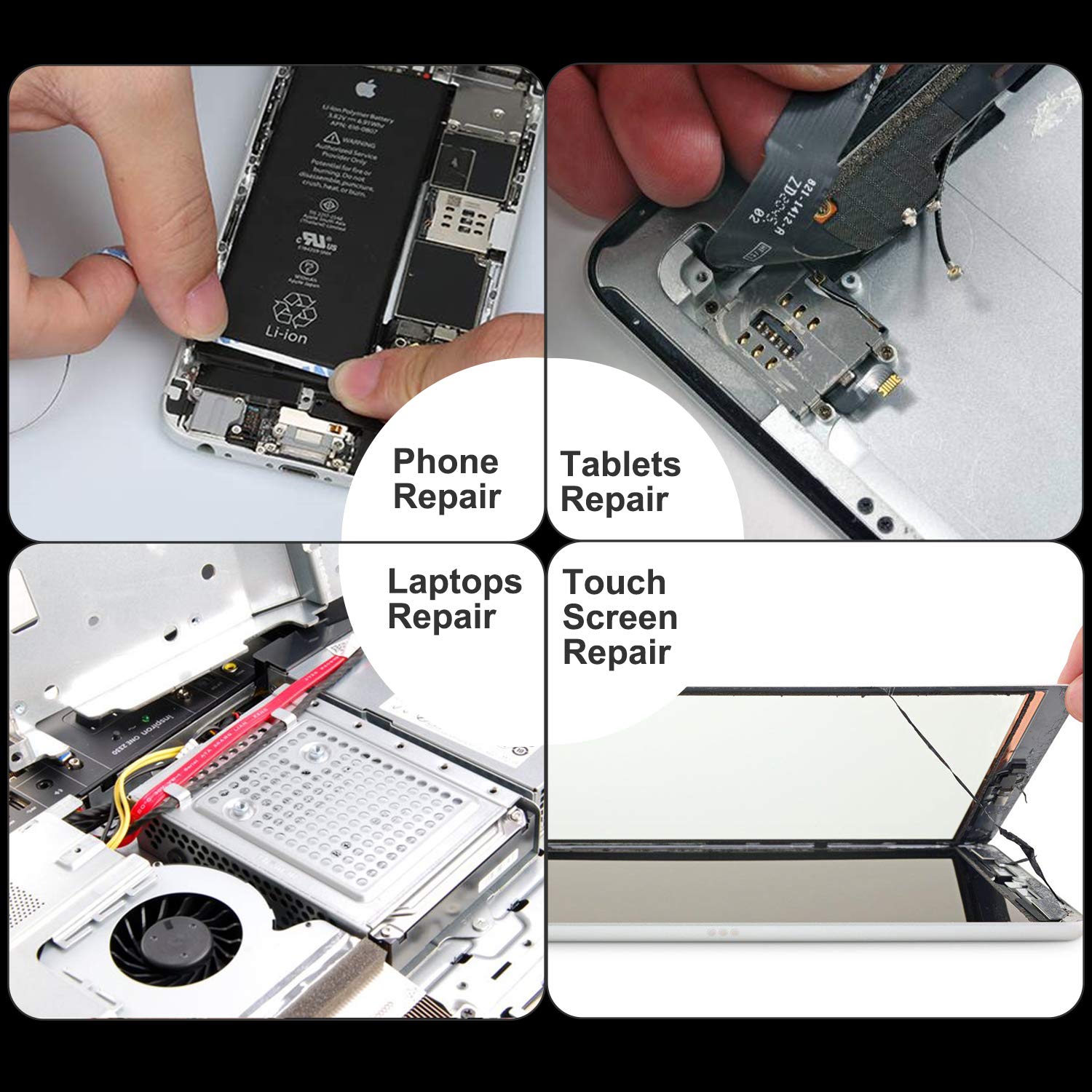 Kaisiking 2mm LCD Repair Tape for Phone Screen, Adhesive Tape with 1 Tweezers for Cell Phone, iPad, Tablets, Laptops, Camera