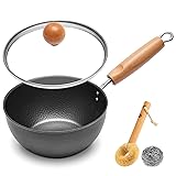 WANGYUANJI 7.1 Inch Hammered Cast Iron Saucepan