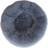 Fhodigogo Plush Donut Dog Cat Bed Fluffy Calming Round Warm Nest 3kg view 3