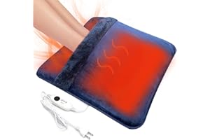 Double Sided Electric Foot Warmer for Men and Women with LCD Display & Non-Slip,Fast Heating Pad with Overheat Protection&Mac