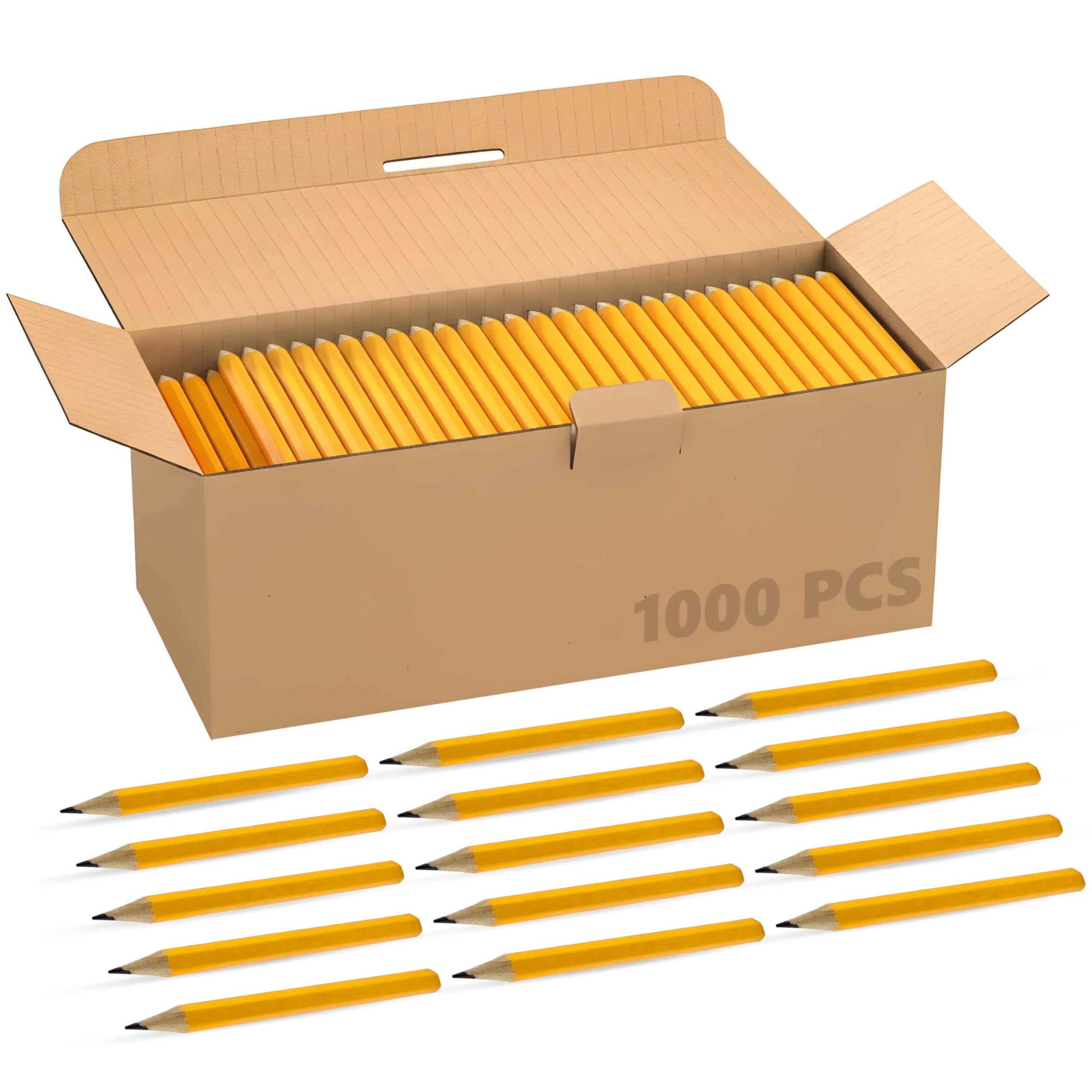Photo 1 of 1000 Pack #2 HB Mini Golf Pencils Bulk, Wood-cased 3.5” Small Pencils Bulk, Pre-sharpened mini pencil bulk for Teachers Writing, Marking Sketching, Classroom Essentials, Back to School Supplies