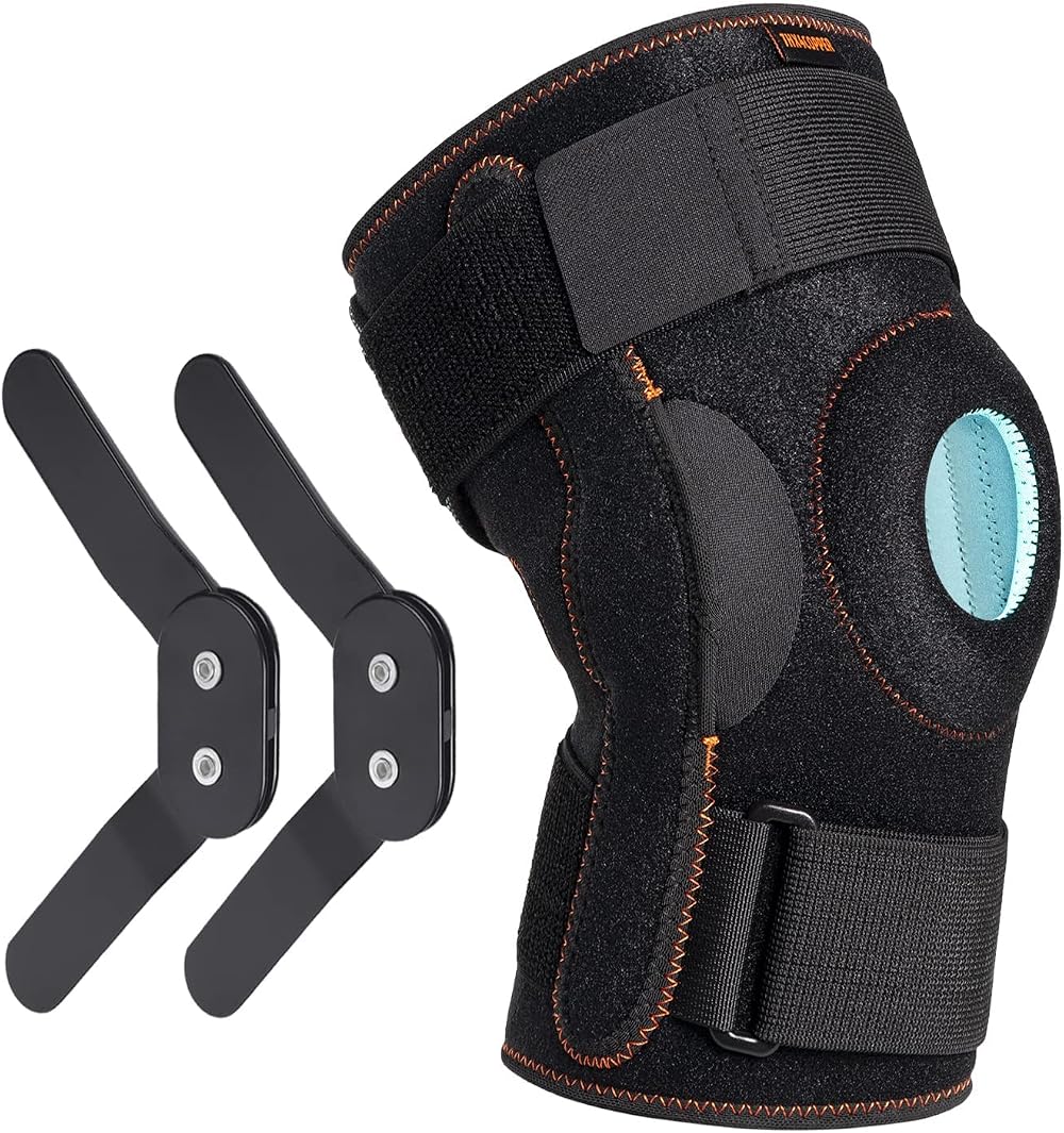 Thx4COPPER Hinged Knee Brace Open Patella with Parallel Straps Large