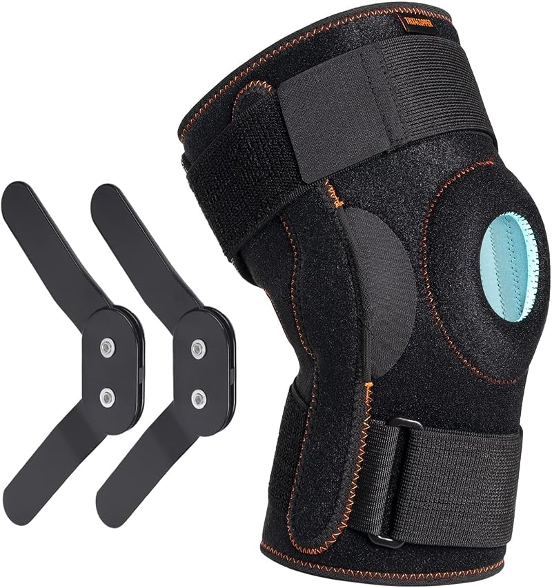 Thx4COPPER Hinged Knee Brace Open Patella with Parallel Straps Large