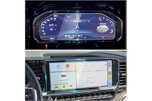 YEE PIN 3 Pack Screen Protector for Silverado 2022 2023 2024 2025 2026 Chevy Silverado Accessories Silverado Screen Protector 13.4'' for 2024 Chevy Silverado Screen Cover Tempered Glass Silverado Accessories