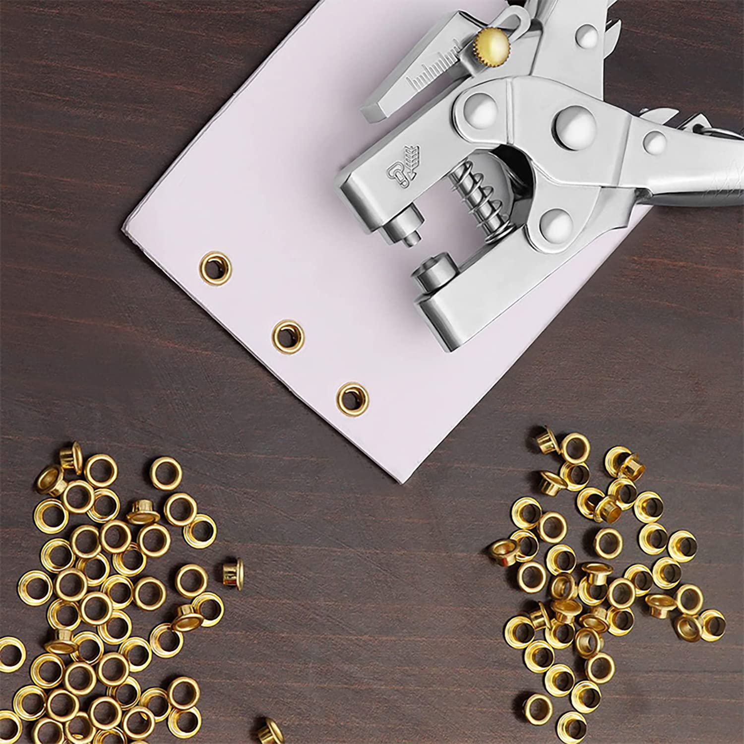 Eyelet Hole Punch Pliers, 3/16 in(5mm) Eyelet Grommet Pliers Kit Metal Eyelets Kits with 400PCS Multicolor Grommets Shoe Eyelets Grommet Sets for Leather Fabric Belt Clothes Decorative Repair