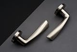 Designer Levers Marvel On Rose Door Handle Brushed Nickel Pair view 2
