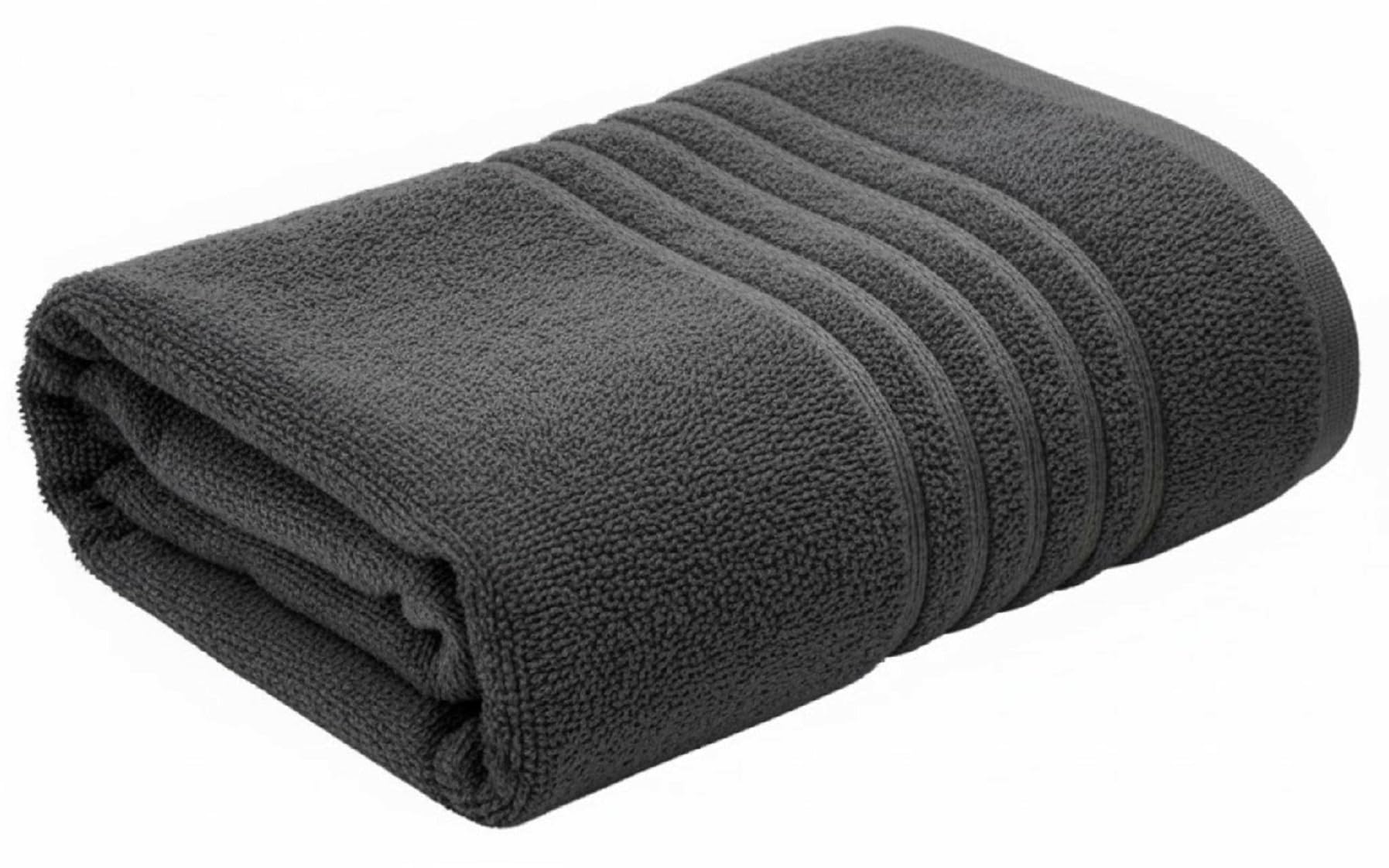 EDB Extra Large XL 100% Cotton Super Soft Terry Toweling Jumbo Bath Sheets (600-GSM) Premium Quality Towels (90x170cm) (Charcoal Grey, 1)