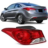Left Outer Tail Light Assembly For 2011 2012 2013 Hyundai Elantra Sedan | Includes Bulbs, Plug and Play, Left Driver Side, Replaces 92401-3Y000 HY2804119