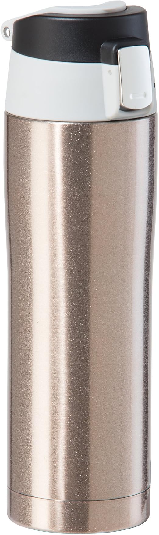 Amazon Com Oggi Double Wall Vacuum Sealed Stainless Steel Travel Mug With Flip Open Locking Lid 0 5 Lt 16 Oz Champagne Kitchen Dining