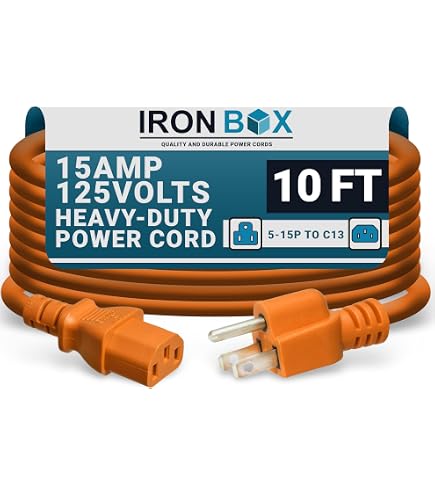 thumbnail image 2 of NEMA 5-15P To IEC320-C13 7'6\" 16AWG SJT Black Power Cord 2 of 14