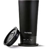 Nextmug Go - Temperature-Controlled, Self-Heating Travel Mug | (Black - 16 oz.) &ndash; No App, Long-Lasting Battery for Work &amp; Study, Great Gift for Coffee Lovers