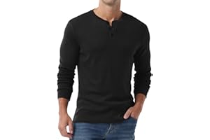 Sailwind Men's Henley Shirts Long Sleeve Casual Classic T-Shirts Button Henley Pullover Tee