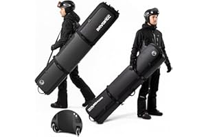 RAVOINCC Snowboard Bag with Wheels Padded Snowboard Ski Bags for Air Travel Flying Waterproof Rolling Snowboarding Bag Carries Snow Board Gear Helmets Boots Goggles Snow Gear