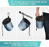 Smith’s Premium Waterproof Peg Bag Blue 28x18x18cm with Carabiner view 3