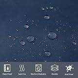 Furlinic Navy Shower Curtain Anti Mould Waterproof 90x180cm Polyester view 2