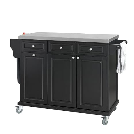 Sobuy Fkw33 Sch Kuchenwagen Mit Edelstahlplatte Servierwagen