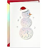 Hallmark Signature Holiday Card (Disco Ball Snowman)