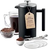 andrew james Cafetiere 350ml Double Walled Stainless Steel Gift Set view 1