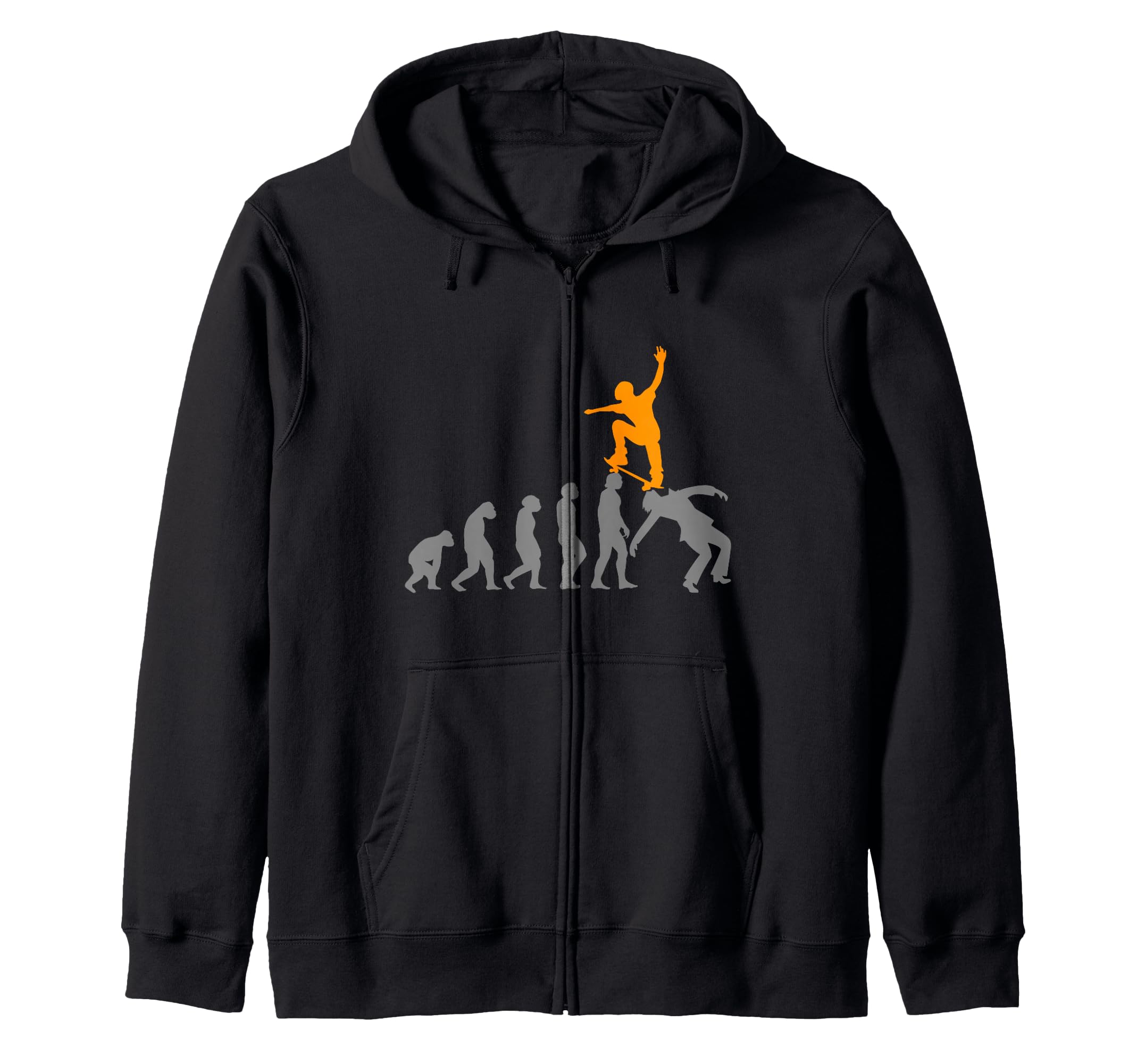 Skateboard Skater Skating Evolution Skateboarder Zip Hoodie