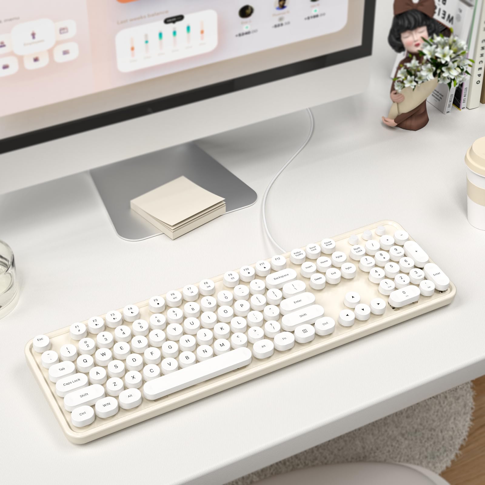 Mua USB Wired Computer Keyboard - Retro Typewriter Keyboard - Full Size ...