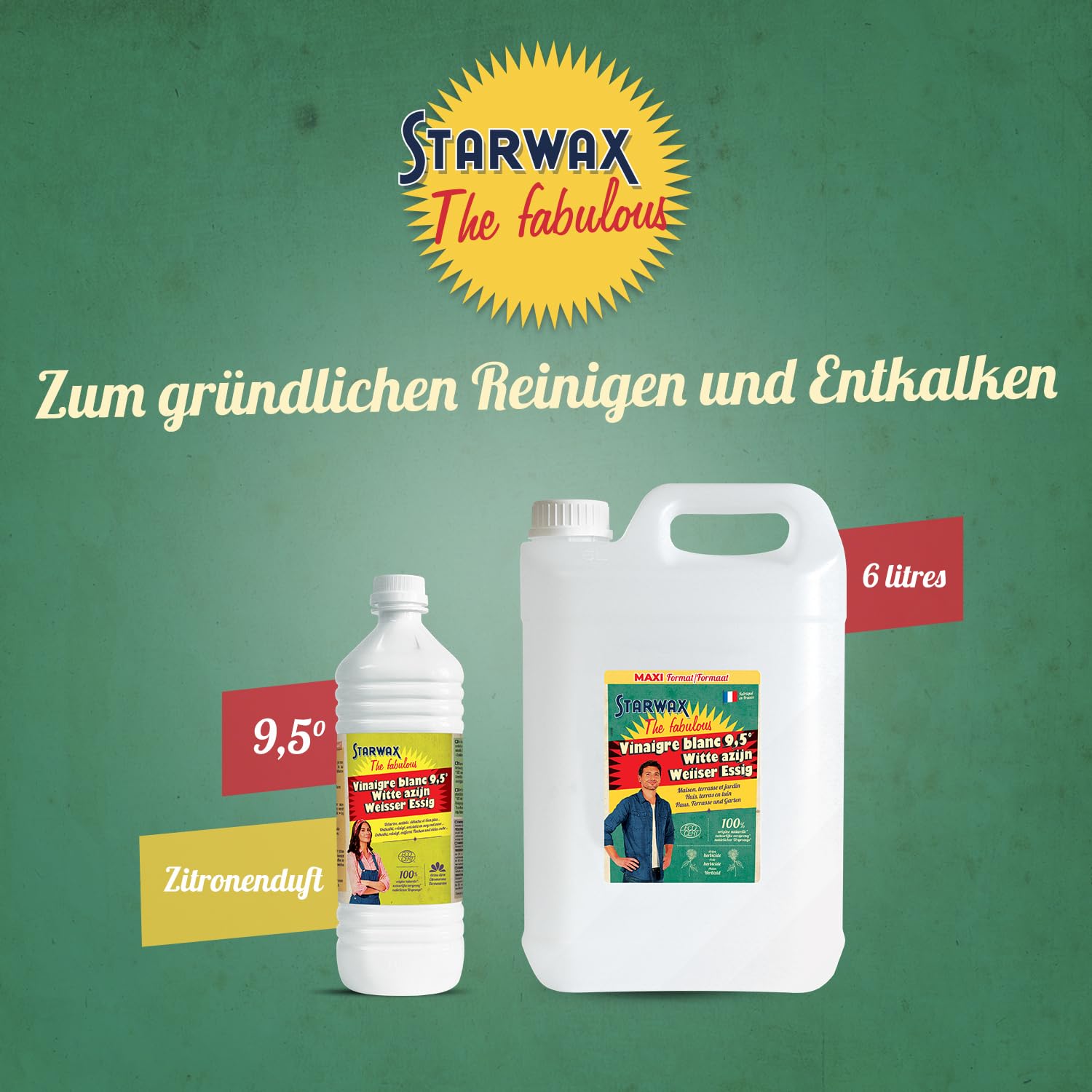 STARWAX FABULOUS Weißer Essig 9,5° 6 l 5