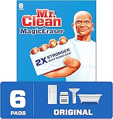 Mr. Clean Magic Eraser Original Cleaning Pads with Durafoam, White, 6 Count