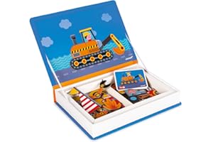 Janod MagnetiBook 69 pc Magnetic Racers Vehicle Game - Ages 3+ - J02715