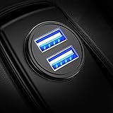 Car Charger, AINOPE Smallest 4.8A All Metal USB Car Charger Port Fast Charge Car Charger Adapter Flush Fit Compatible with iP