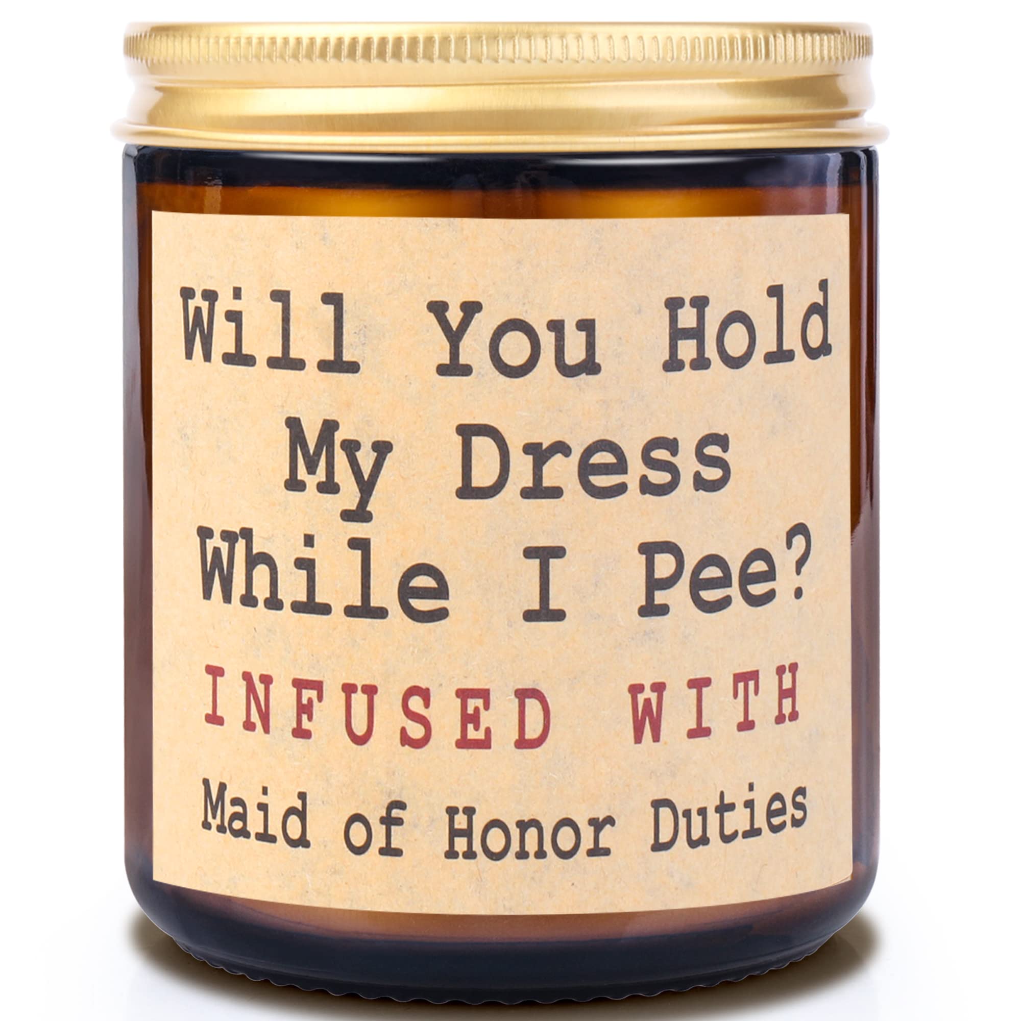 hold my dress while i pee bridesmaid Wedding Gift Funny Soy Candle