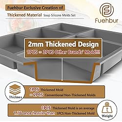 【Thickened Design】 Silicone Soap Molds