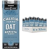 Califia Farms - Oat Barista Blend Oat Milk, 32 Oz (Pack of 6), Shelf Stable, Dairy Free, Plant Based, Vegan, Gluten Free, Non