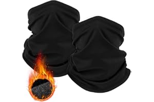 LUOLIIL VOE 2 Pack Winter Neck Gaiter Warmer for Men&Women,Windproof Face Cover Fleece Face Mask Scarf for Cold Weather Sport