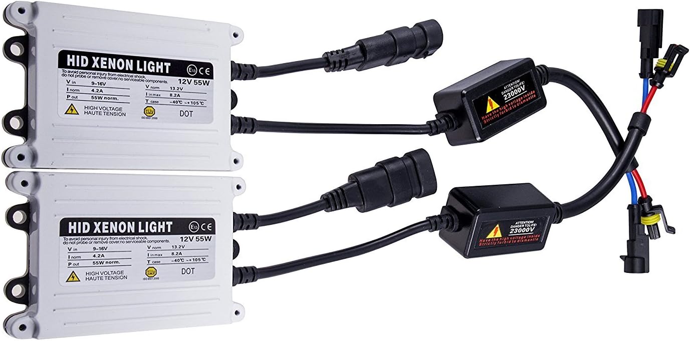 Lumenon 55w Ac HID Slim Digital Ballast for H1 H3 H4 H7 H10 H11 9005 9006 D2r D2s Universal Fit