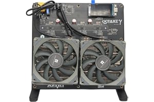 NerdOctaxe Bitcoin Miner 9.6TH/s with 16J/Th High Efficiency, 160W Low Power & Quiet Home Mining, 2.4G WiFi & Open-Source 8*B