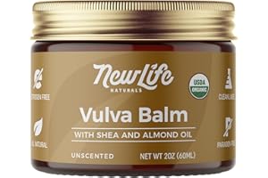 NewLife Naturals Certified Organic Vulva Balm Butter- Itching Dryness Irritation Menopause Support, Postpartum Essentials, Vaginal Moisturizer | All Natural Intimate Feminine Care - 2oz - USA