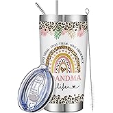 SMLIXE Mothers Day Gifts 20oz Insulated Coffee Tumbler, Cute Leopard Best Mom Tumbler Cup, Funny Birthday Gifts for Mom Women Mama Grandma Mothers Day Gifts