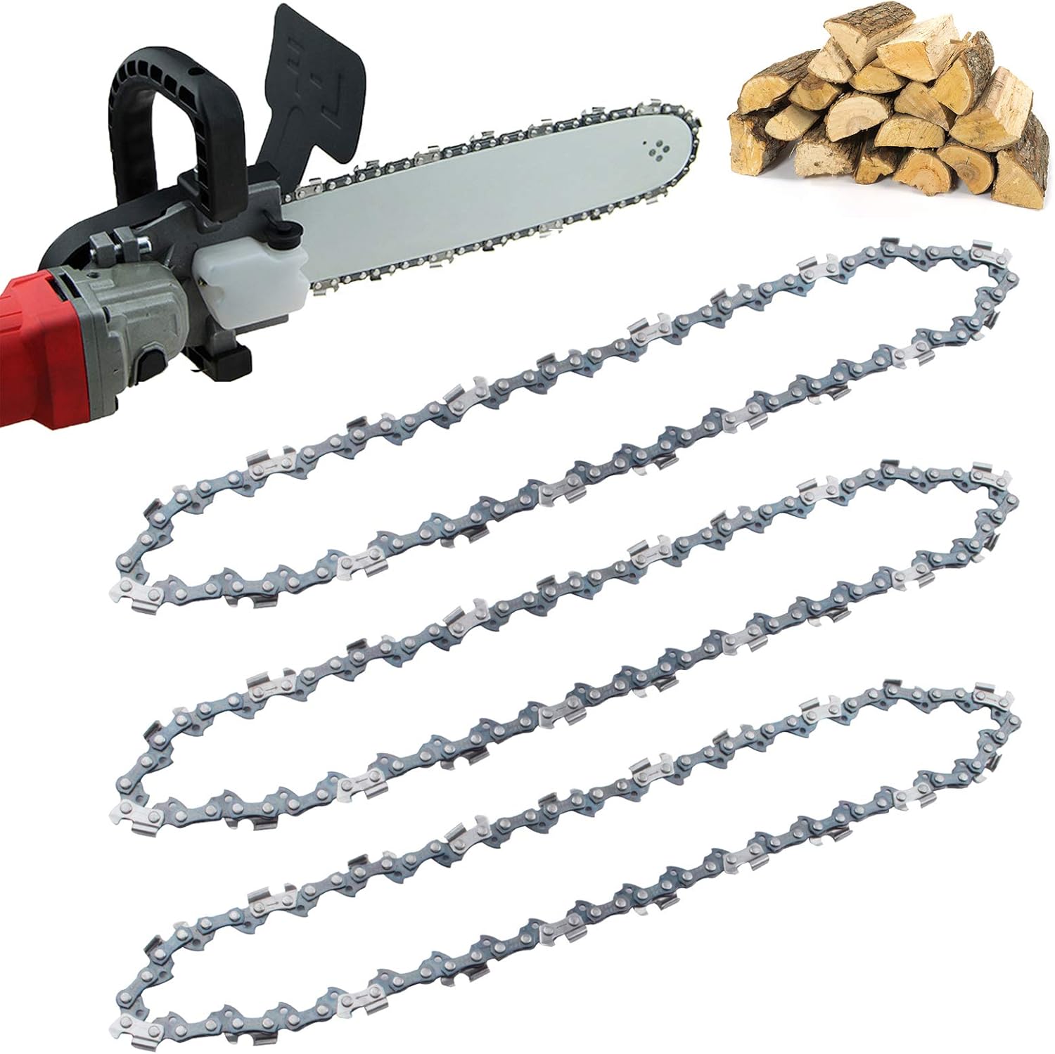 SOVOS 3 Pcs 14 Inch Chainsaw Chain, 3/8