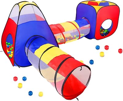 Opret Play Tent 4 in 1 Pop Up Tent Tunnels Ball Pit Kids